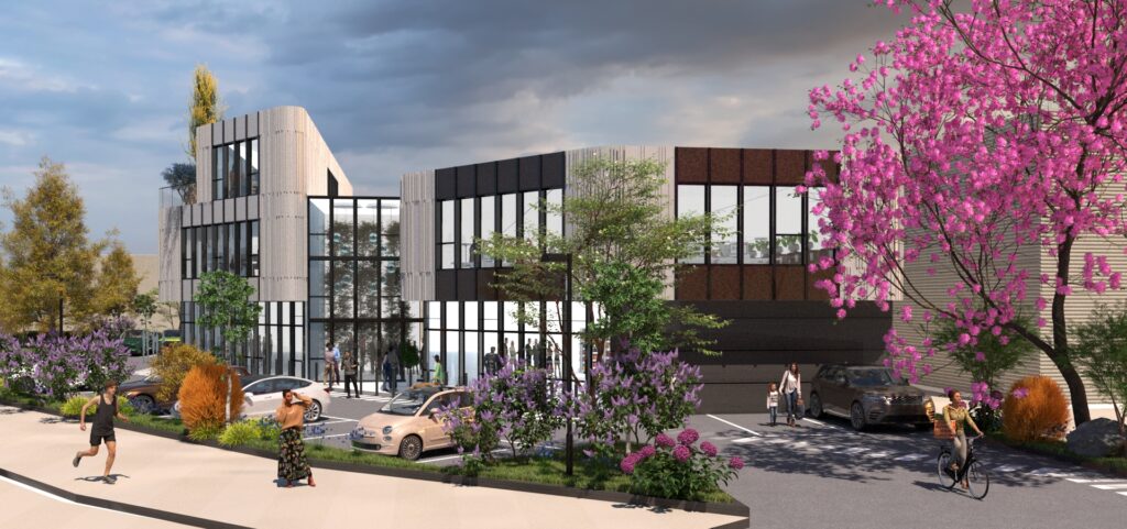 Découvrez nos bâtiments hybrides : Retail, bureaux, fitness, chez Start Ingénierie nous concevons vos projets en apportant de nouvelles solutions face à l’évolution du foncier de plus en plus rare en milieu hyper urbanisé. Projet Eragny (95)