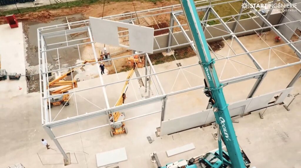 Construction d'un bâtiment industriel